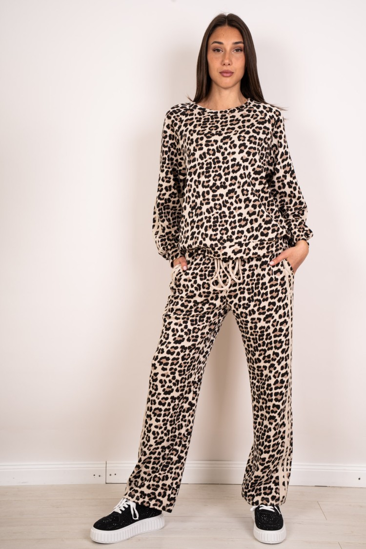 coordinado Giulia Maglia y Pantalones Analieres con bandas laterales Coordinó a Giulia Pantalones de punto y pantalones de anima