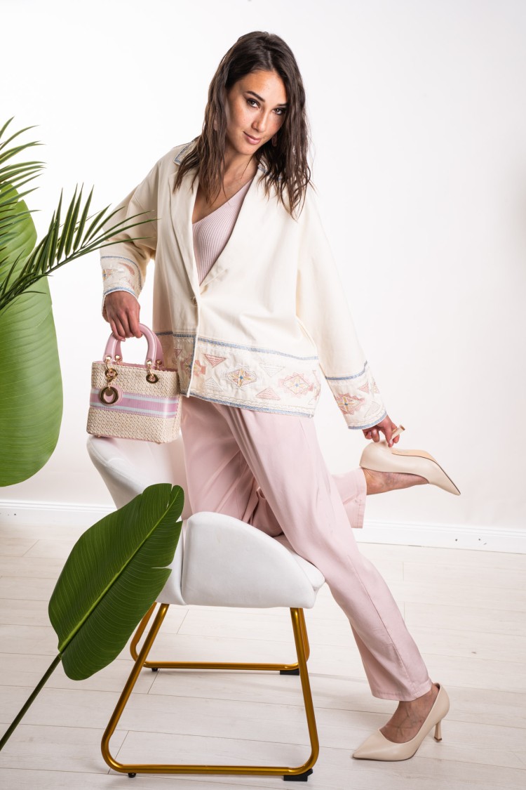 chaqueta Carlotta con bordado y abalorios Chaqueta Carlotta con bordado y cuentas Chaqueta Carlotta con bordados y cuentas