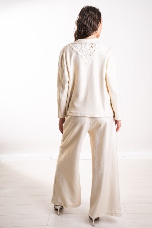 gold ribbed Madrid jacket with lace Madrid jacket with ribbed gold with lace Madrid jacket with ribbed gold with lace