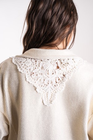 gold ribbed Madrid jacket with lace Madrid jacket with ribbed gold with lace Madrid jacket with ribbed gold with lace