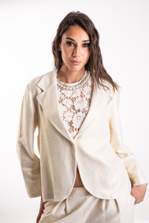 gold ribbed Madrid jacket with lace Madrid jacket with ribbed gold with lace Madrid jacket with ribbed gold with lace
