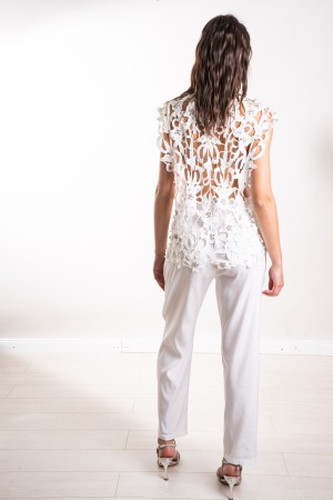 jersey sintonizada Zoe con perlas y perlas de diamantes de imitación de perlas con perlas y perlas de diamantes de imitación con