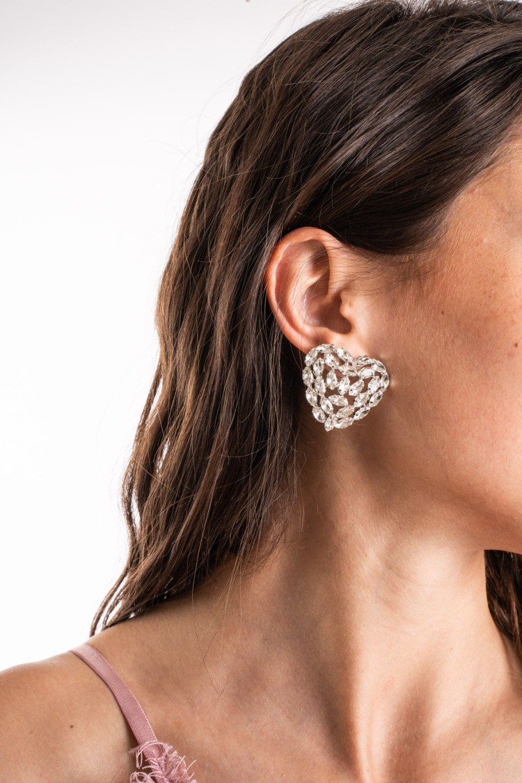 Dea Boucle d'oreille avec strass Déesse Boucle d'oreille avec de la dorité de strass Déesse avec des strass