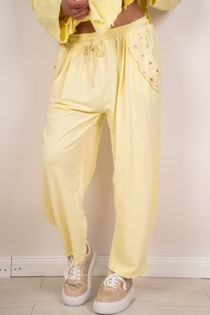 pantalones de T Tizón en traje con pantalones de Rhinestone Tiziana en traje con pantalones de Rhinestone Tiziana en traje con d