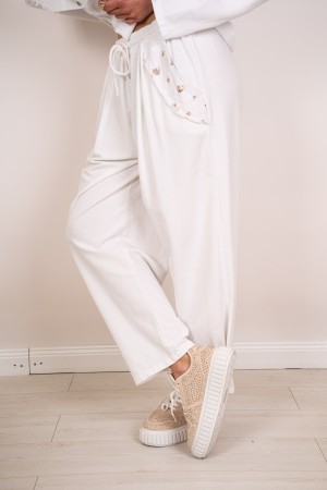 pantalone tiziana in tuta con strass  pantalone tiziana in tuta con strass  pantalone tiziana in tuta con strass