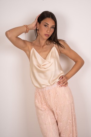 gaia tank top in satin 