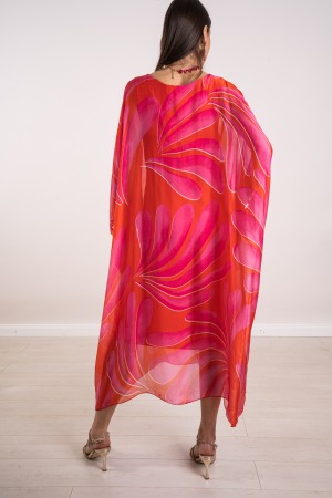 wendy Kleid in Seiden-Fantasiekleid Wendy Kleid in Seide Seide Fantasiekleid Wendy Caftan in Seidenphantasie