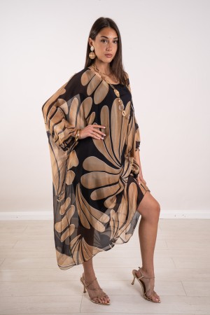 vestido Wendy en Vestido de Fantasía de Seda Vestido Wendy en Silk Silk Fantasy Vestido Wendy Caftan en Silk Fantasy