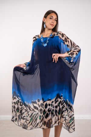 yara fantasy animalier silk dress 