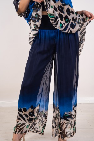 pantalón Coordinado Valeria Blusa y Pantalones de Fantasía Animalier 