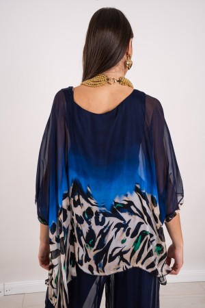 coordinato valeria blusa  e pantalone fantasia animalier  coordinato valeria blusa  e pantalone fantasia animalier  coordinat...