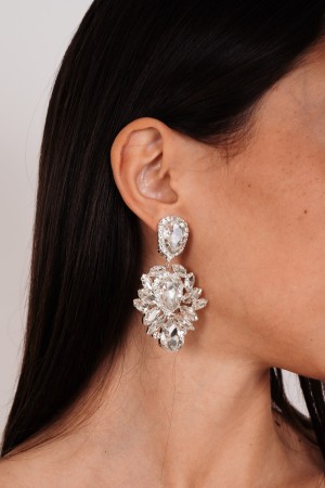 Drop Boucles d'oreilles enchantement avec des pierres et des boucles d'oreilles en strass pour goutler avec des pierres et des b