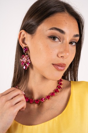 Drop Boucles d'oreilles enchantement avec des pierres et des boucles d'oreilles en strass pour goutler avec des pierres et des b