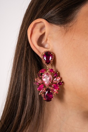 Pendientes de encanto de caída con piedras y pendientes de diamantes de imitación para caer con piedras y aretes de diamantes de