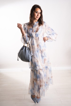 fantasy spring dress with ruches fantasy spring dress with ruffles spring fantasy dress with ruffles