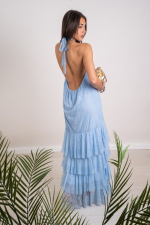 lace Gisella Dress with Balze Lace Gisella Dress with Flounces Gisella Dress in Lace with Flounces