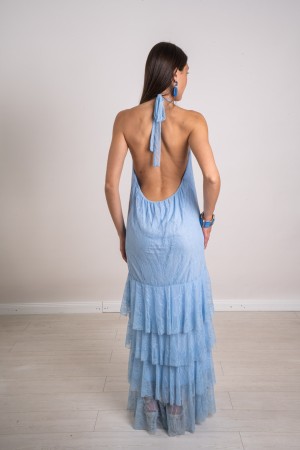 lace Gisella Dress with Balze Lace Gisella Dress with Flounces Gisella Dress in Lace with Flounces