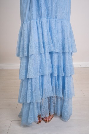 vestido de encaje Gisella con flotes 