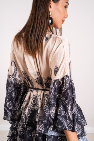 coordinato guatemala blusa con ruches e pantalone fantasia  coordinato guatemala blusa con ruches e pantalone fantasia  coord...