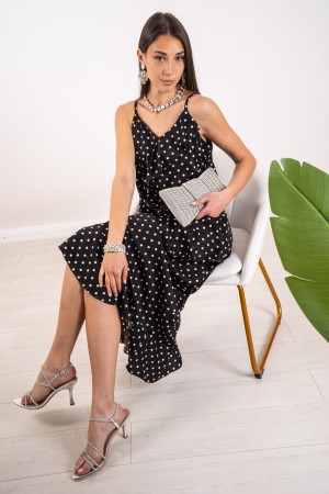 vestido de punto de Andalucía con volantes de ruffles y vestido con lunares con ruches y vestido de lunares con volantes