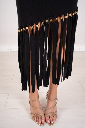 barcelona dress in jersey with fringes and studs Barcelona dress in jersey with fringes and studs barcelona dress in magli ...