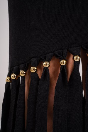 barcelona dress in jersey with fringes and studs Barcelona dress in jersey with fringes and studs barcelona dress in magli ...