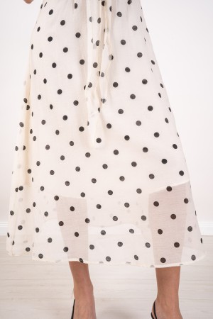 madrid polka dot dress with flower polka dot dress with flower Madrid dress with flower