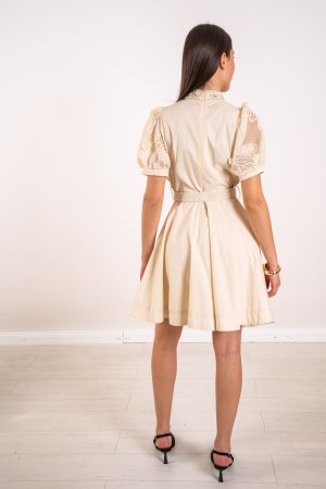 wien Kleid in Spitze mit Perlenkragen und Strass Wien Kleid in Spitze mit Kragen in Perlen und Strasskleid Wien in ...