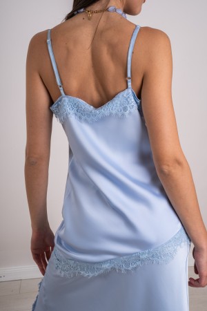 satin Achat Tank Top mit Spitzeneinsatz ACATA Tanktop mit Spitzeneinsatz Agata Tank Top mit Einlage in ...