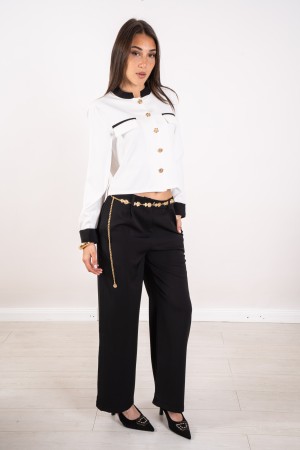 coordinato croazia camicia con bottoni di rose e pantalone con catena  coordinato croazia camicia con bottoni di rose e panta...