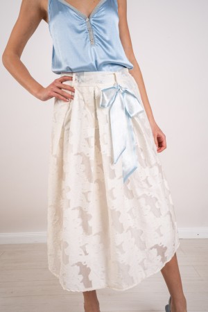 cairo embroidered skirt with embroidered Cairo skirt with bow Cairo embroidered with bow