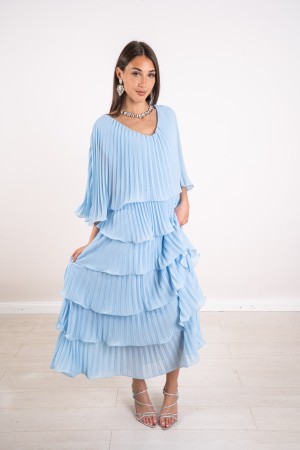 valentine dress pleated with flounces Valentine dress pleated with flounces Valentine dress pleated with flounces