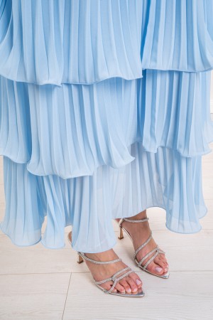 robe Valentine Plissée avec des Flouces Robe Saint Valentin plissée avec des Flouces Robe Valentine Plissionnée avec des Flaçons