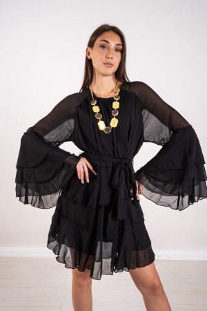 mIA-Kleid mit Rüschen und Strap My Kleid mit Rüschen und Strap My Kleid mit Rüschen und Riemen