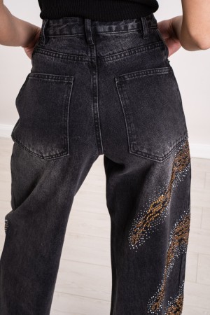 jeans de agua marina con jeans de agua marina de diamantes de imitación con jeans marinos de rhinestone con diamantes de imitaci