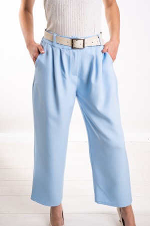 koordinierte Oxford-Kurvenjacke und -hose mit Spitzenhülsen 