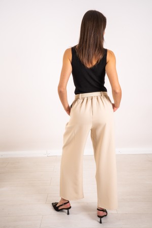 koordinierte Oxford-Kurvenjacke und -hose mit Spitzenhülsen 