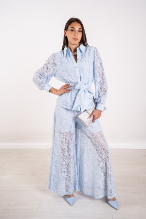 chemise de Sidney coordonnée et pantalons en dentelle avec chemise de perles coordonnée Sidney et pantalon de dentelle avec perl