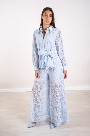 chemise de Sidney coordonnée et pantalons en dentelle avec chemise de perles coordonnée Sidney et pantalon de dentelle avec perl