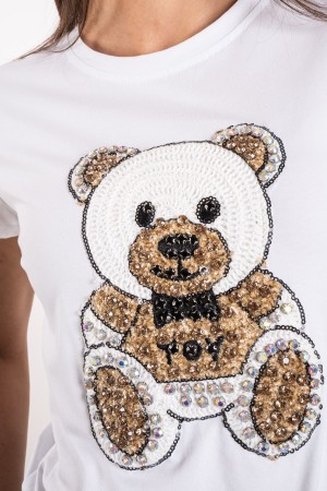 maglia teddy con strass  maglia teddy con strass  maglia teddy con strass