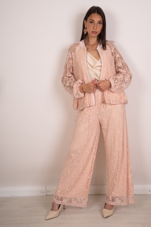 pantalon de bombardier et de dentelle coordonné GAIA 