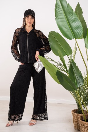 coordinato gaia bomber e pantalone in pizzo  coordinato gaia bomber e pantalone in pizzo  coordinato gaia bomber e pantalone ...