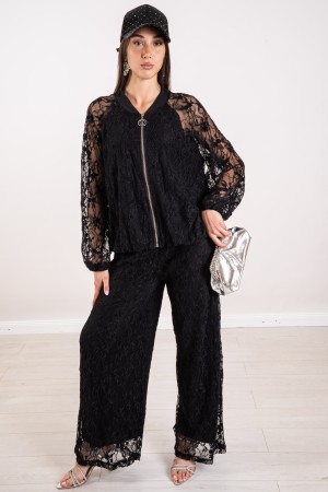 coordinato gaia bomber e pantalone in pizzo  coordinato gaia bomber e pantalone in pizzo  coordinato gaia bomber e pantalone ...