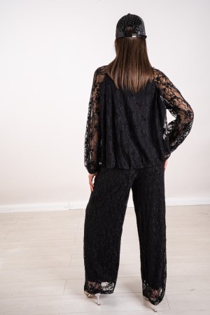 pantalon de bombardier et de dentelle coordonné GAIA 