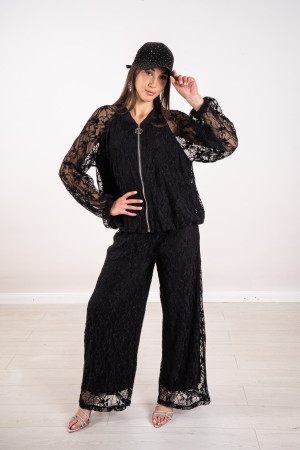 pantalon de bombardier et de dentelle coordonné GAIA 