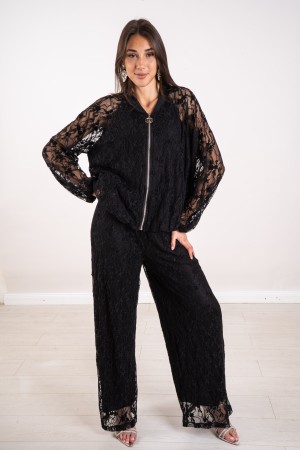 coordinato gaia bomber e pantalone in pizzo  coordinato gaia bomber e pantalone in pizzo  coordinato gaia bomber e pantalone ...