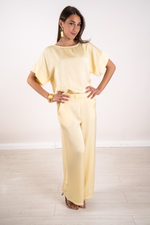 blouse Sun coordonné et pantalon à effet satiné 