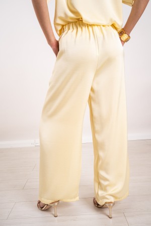 coordinated sun blouse and satin effect pants 