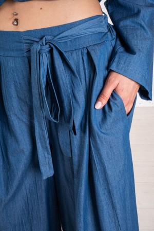 pantalone gardenia in denim  pantalone gardenia in denim  pantalone gardenia in denim