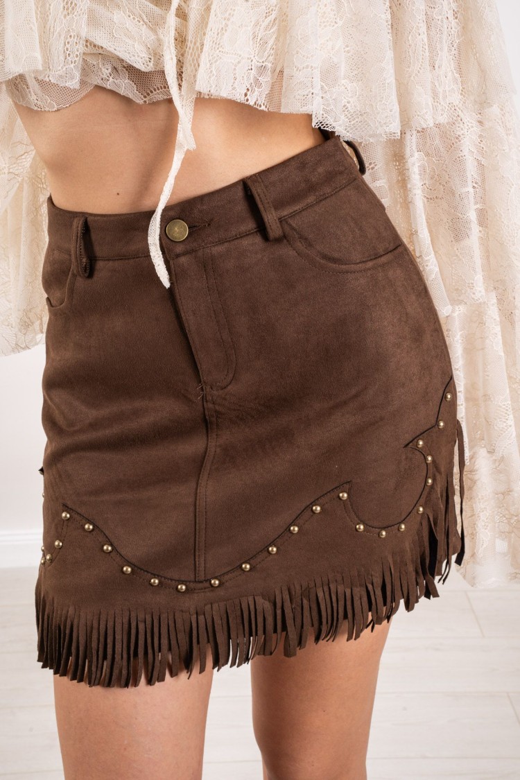 gonna texas in ecocamoscio con frange gonna texas in ecocamoscio con frange gonna texas in ecocamoscio con frange